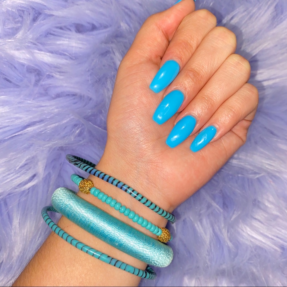 Aquamarine Bangles & Bracelets Set